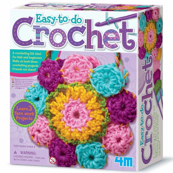 4M Children's First Easy to do Crochet Art Craft Kit for Ages 8 and Up