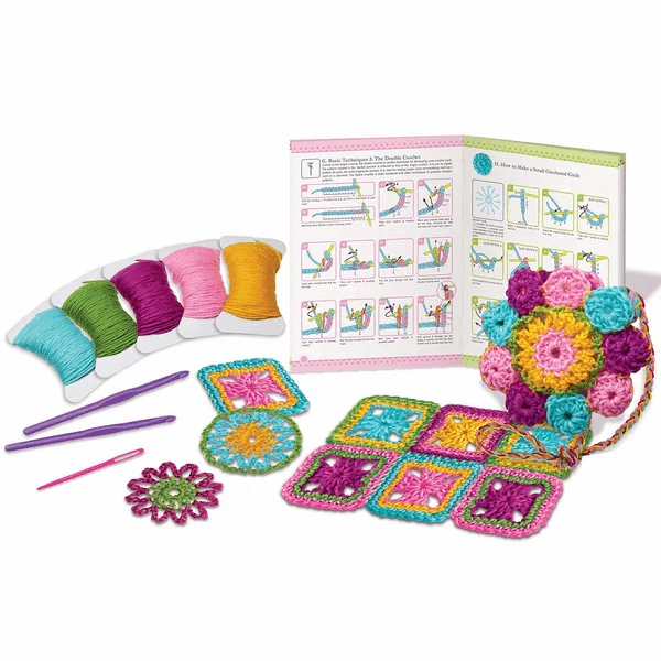 4M Children's First Easy to do Crochet Art Craft Kit for Ages 8 and Up