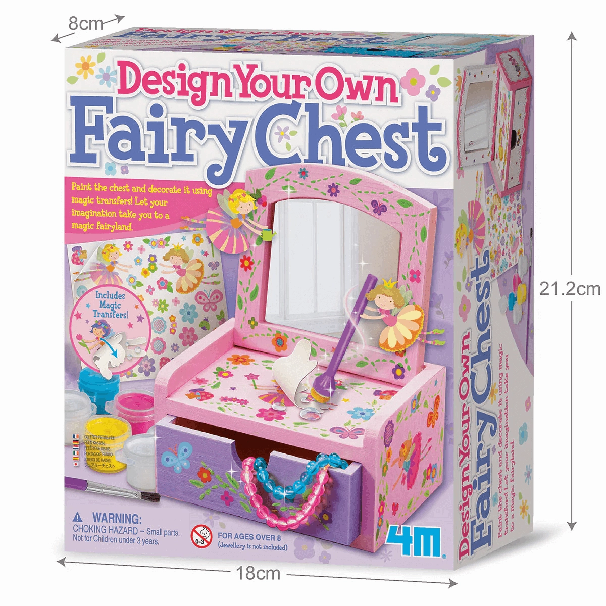 4M Design Your Own Fairy Chest with Mirror Craft Kit for Ages 8 and Up