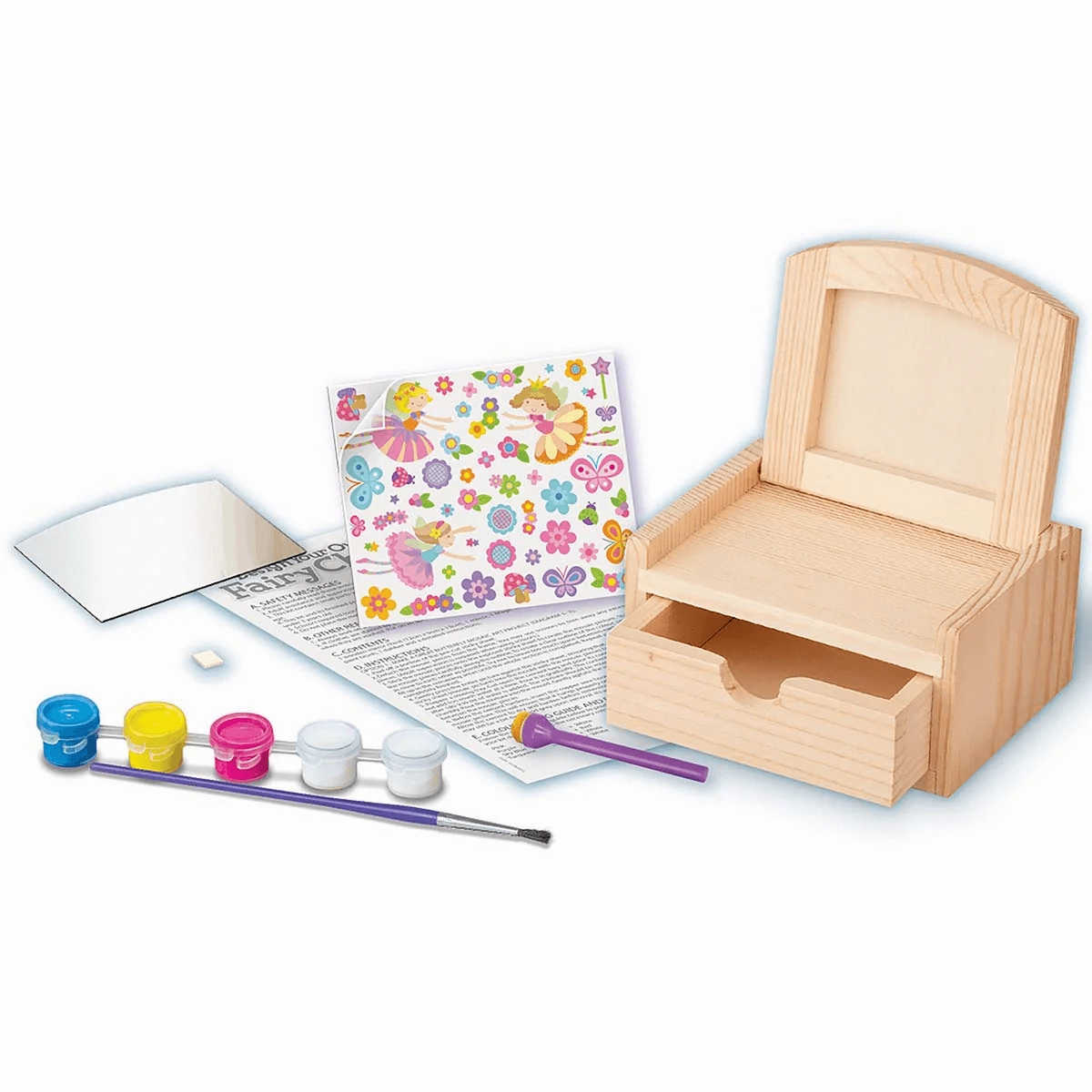 4M Design Your Own Fairy Chest with Mirror Craft Kit for Ages 8 and Up