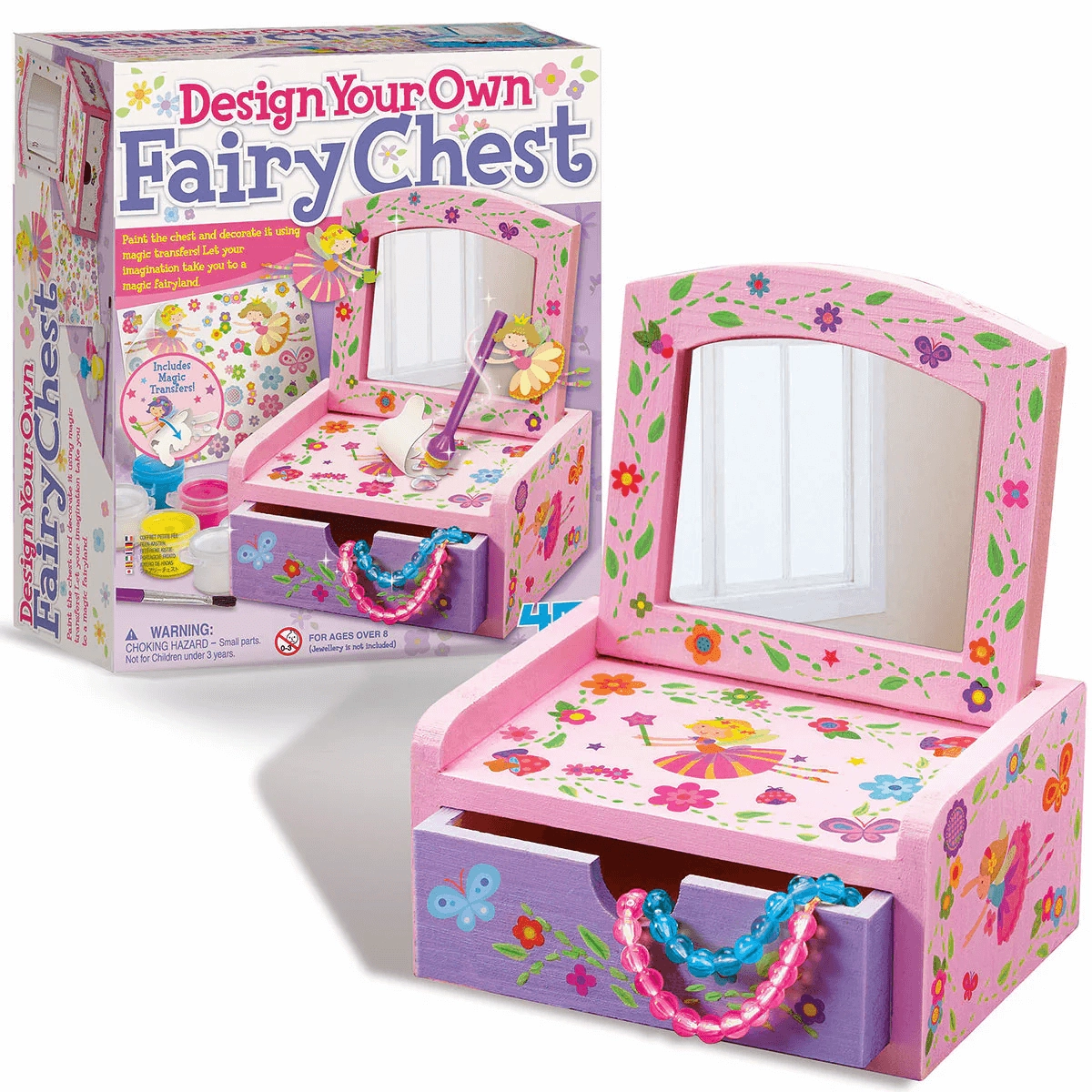 4M Design Your Own Fairy Chest with Mirror Craft Kit for Ages 8 and Up