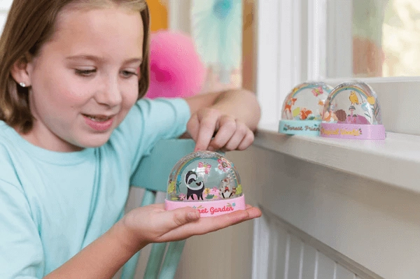 4M KidzMaker Glitter Rainbow Snow Domes Craft Kit for Ages 5 and Up