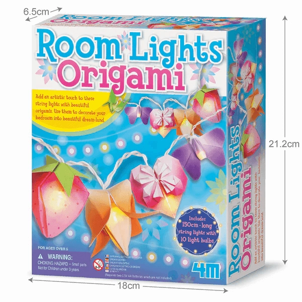 4M Make Your Own Origami Room Lights Craft Kit for Children Age 5 & Up