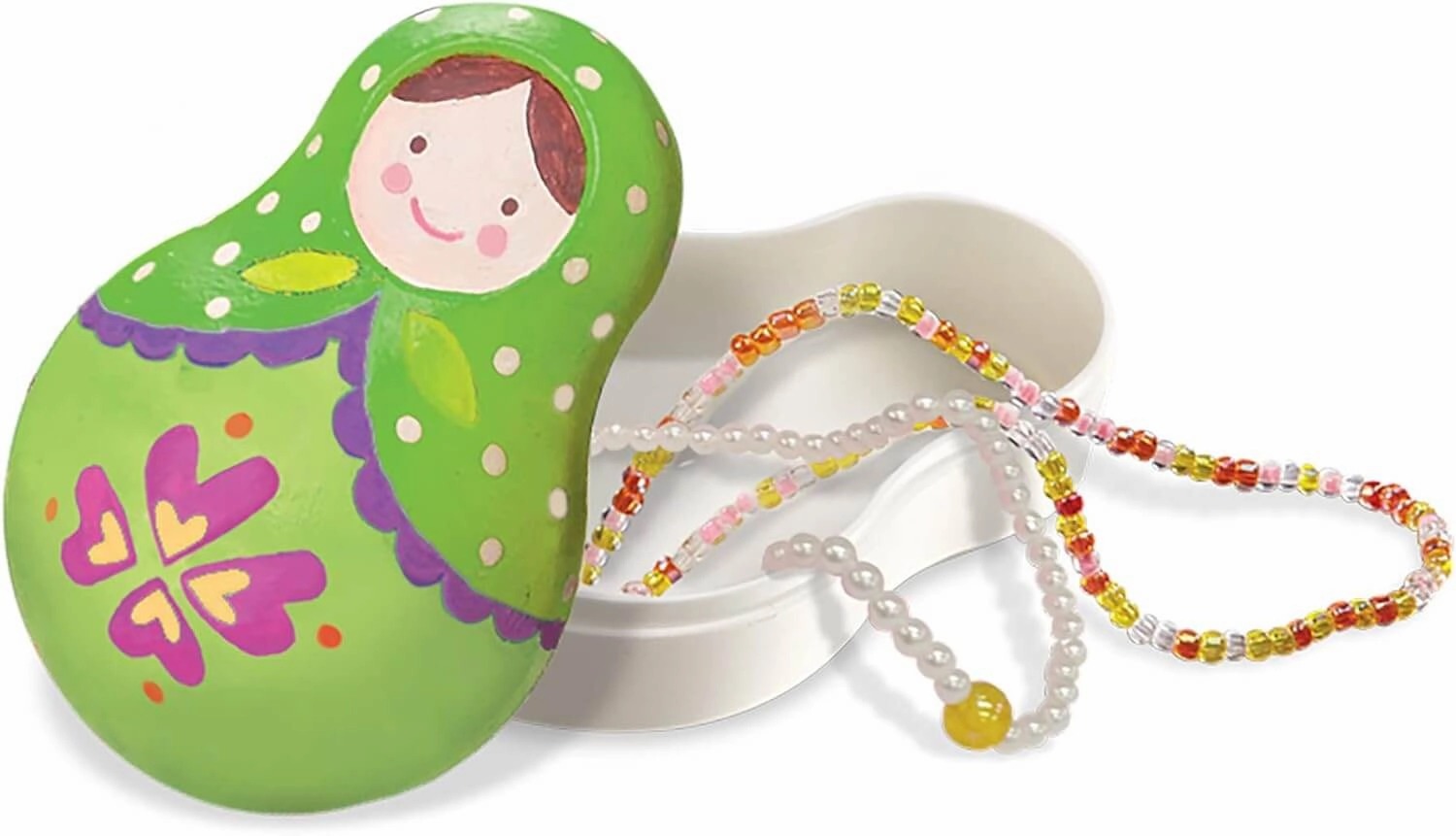 4M Paint Your Own Russian Dolls Trinket Box Craft Kit for Ages 5 & Up