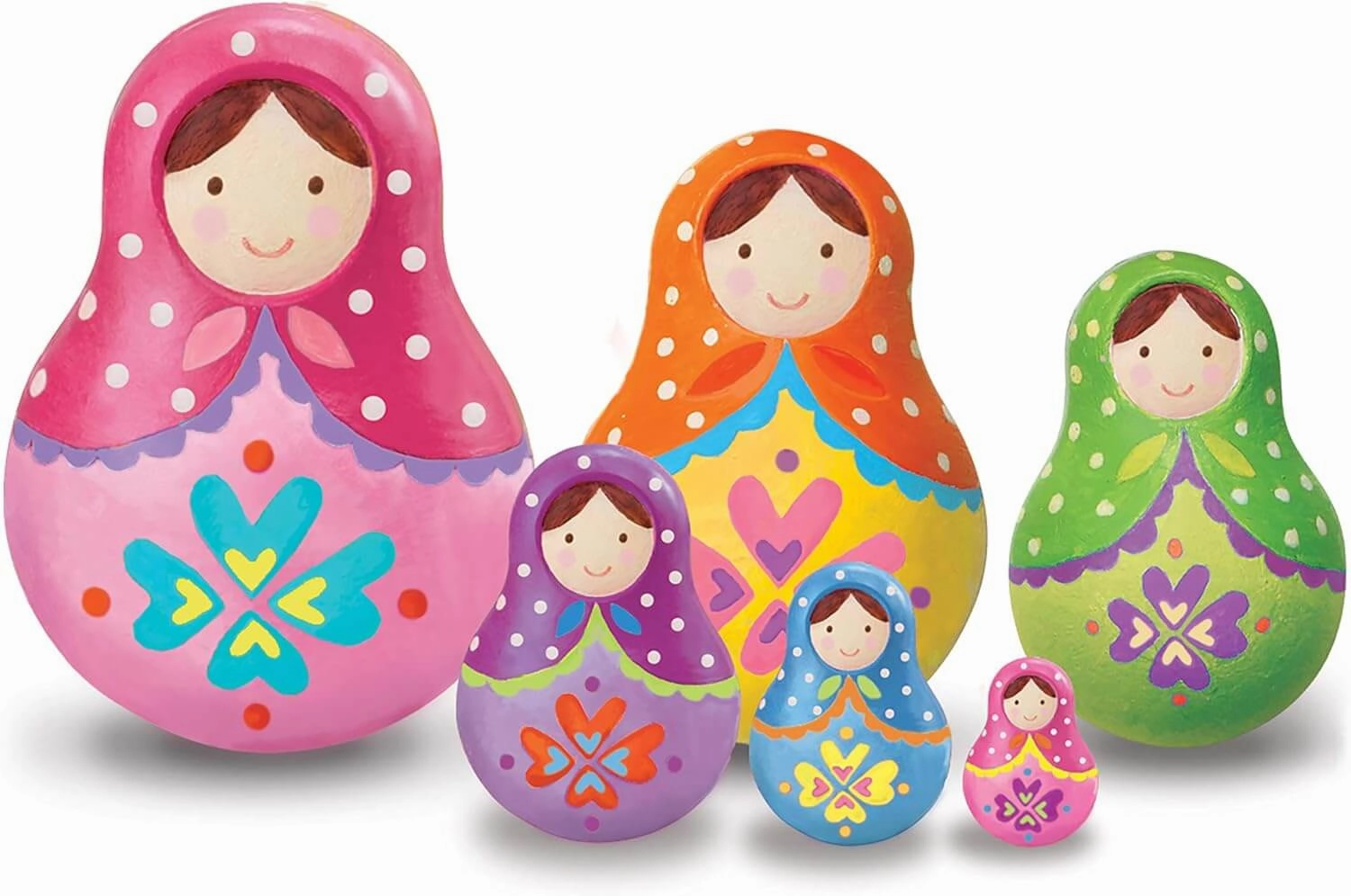 4M Paint Your Own Russian Dolls Trinket Box Craft Kit for Ages 5 & Up