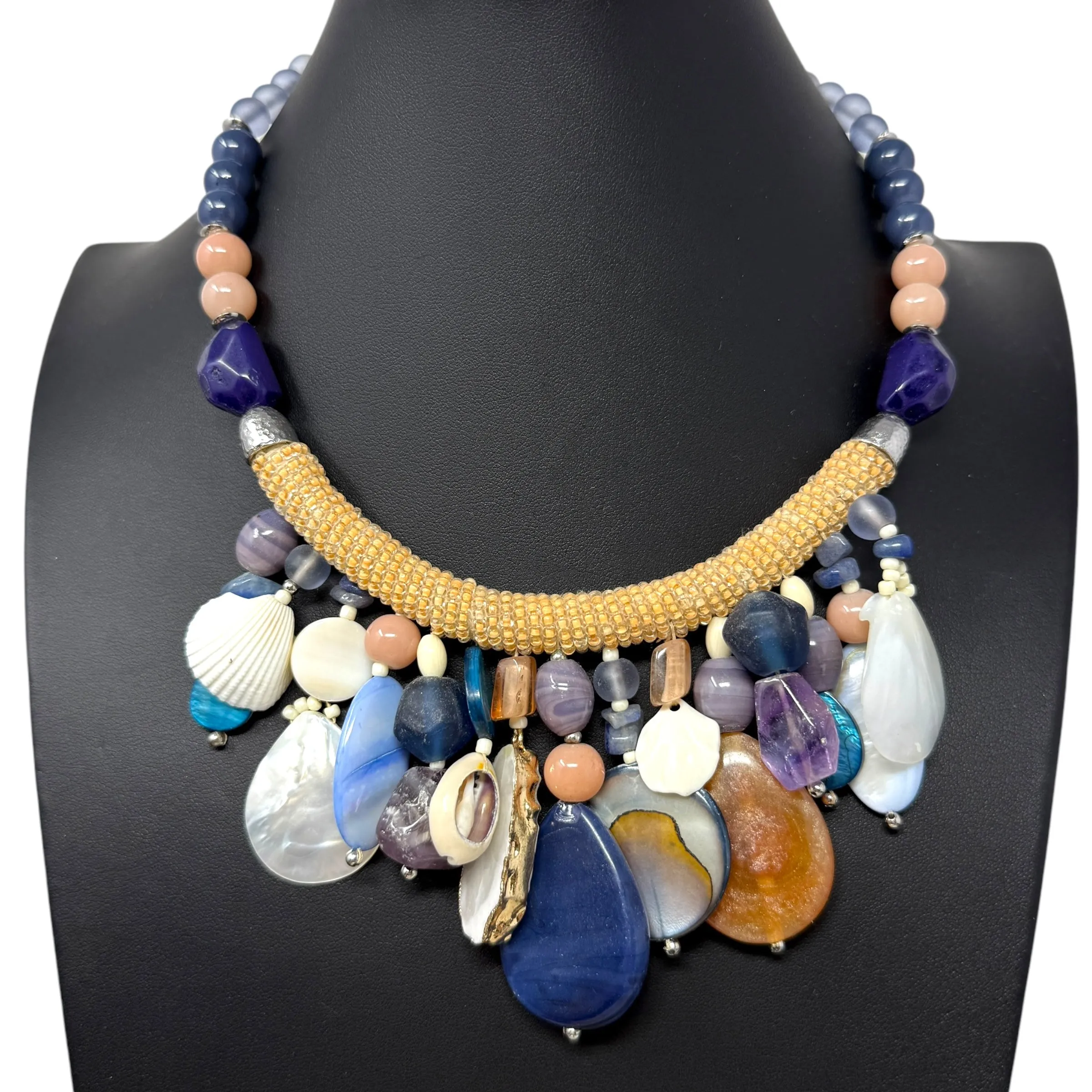 Abby Charm Bib Necklace By Chicos