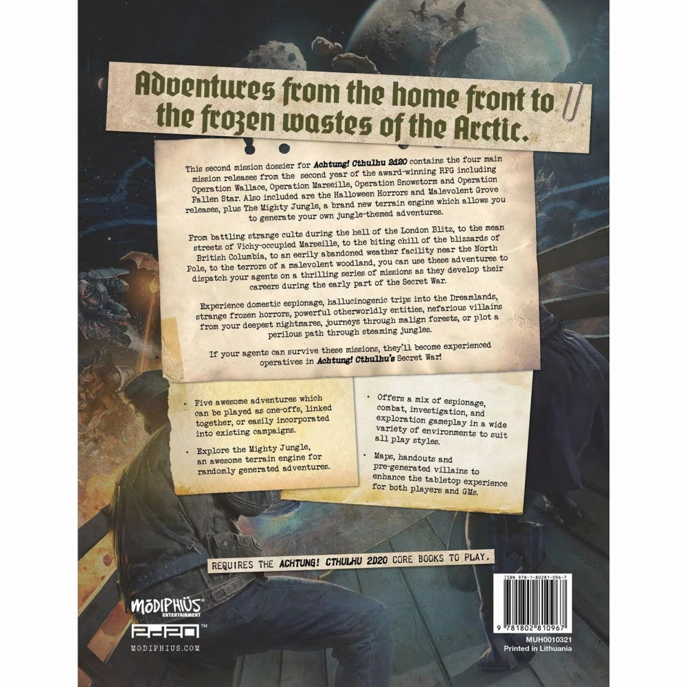 Achtung! Cthulhu 2d20: The Dark Beyond Mission Dossier 2 RPG Book