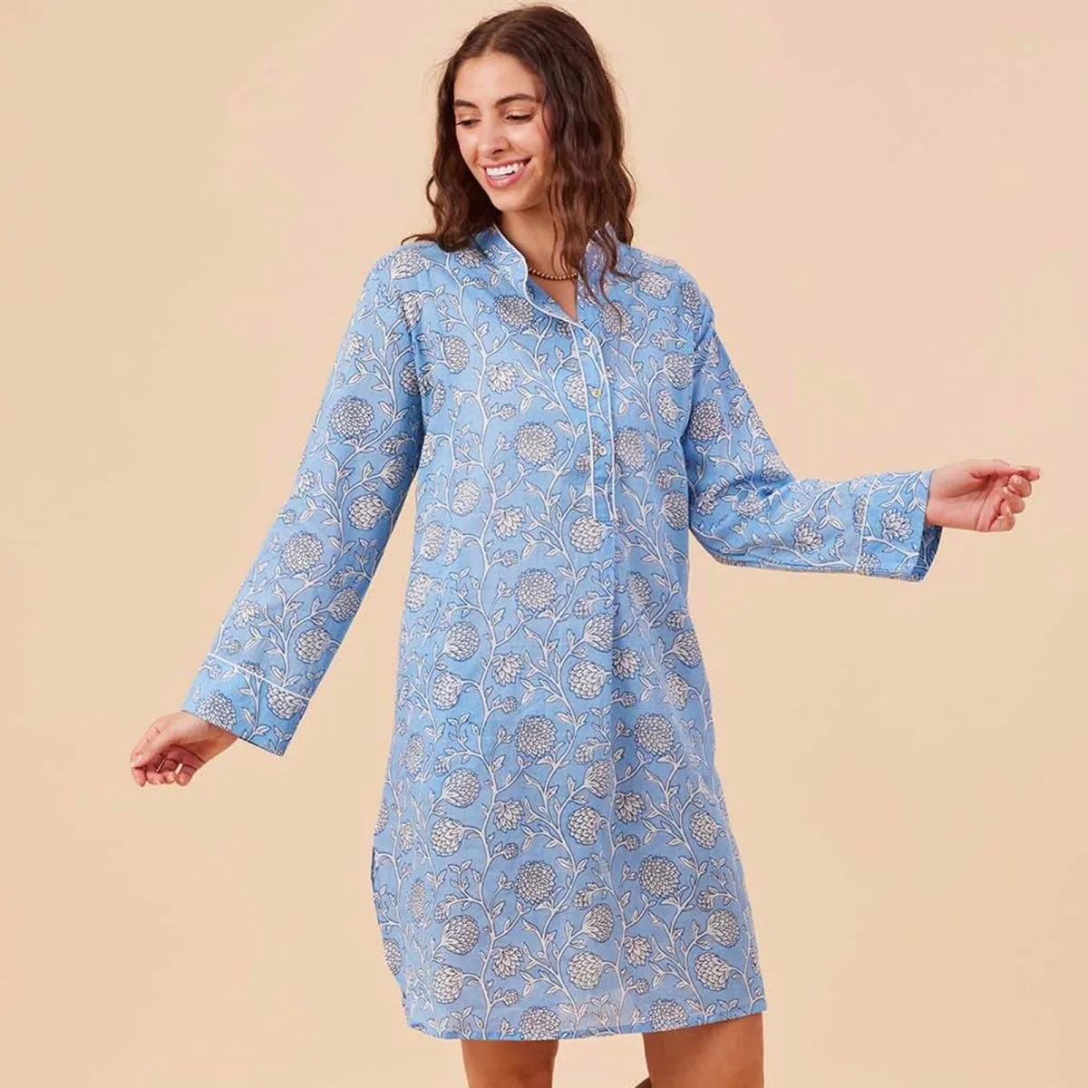 Ainsley Light Blue Night Shirt