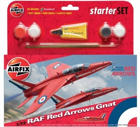 Airfix Raf Red Arrows Gnat Starter Set 1:72