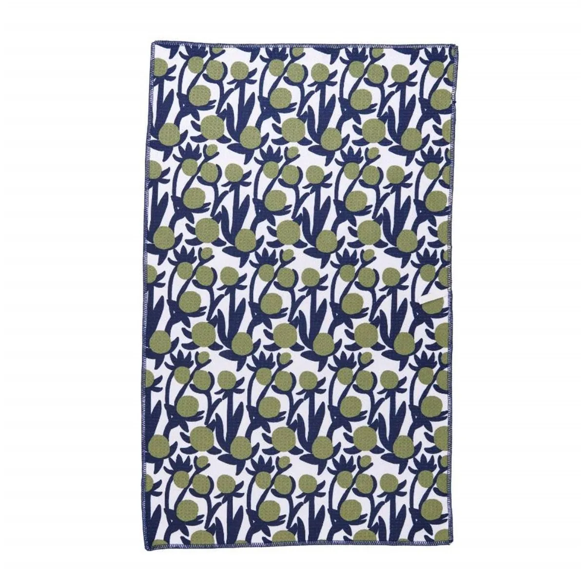 Anemone Poppy blu Kitchen Tea Towel-Double-Sided Print