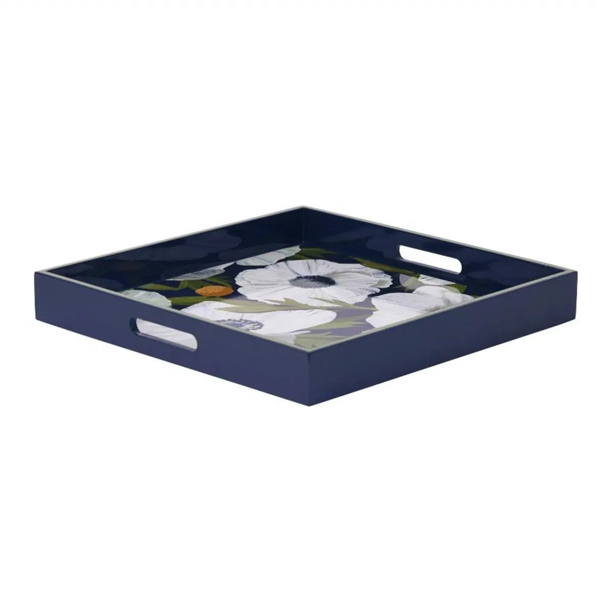 Anemone Poppy Tray - 15 Inch Square Floral Design