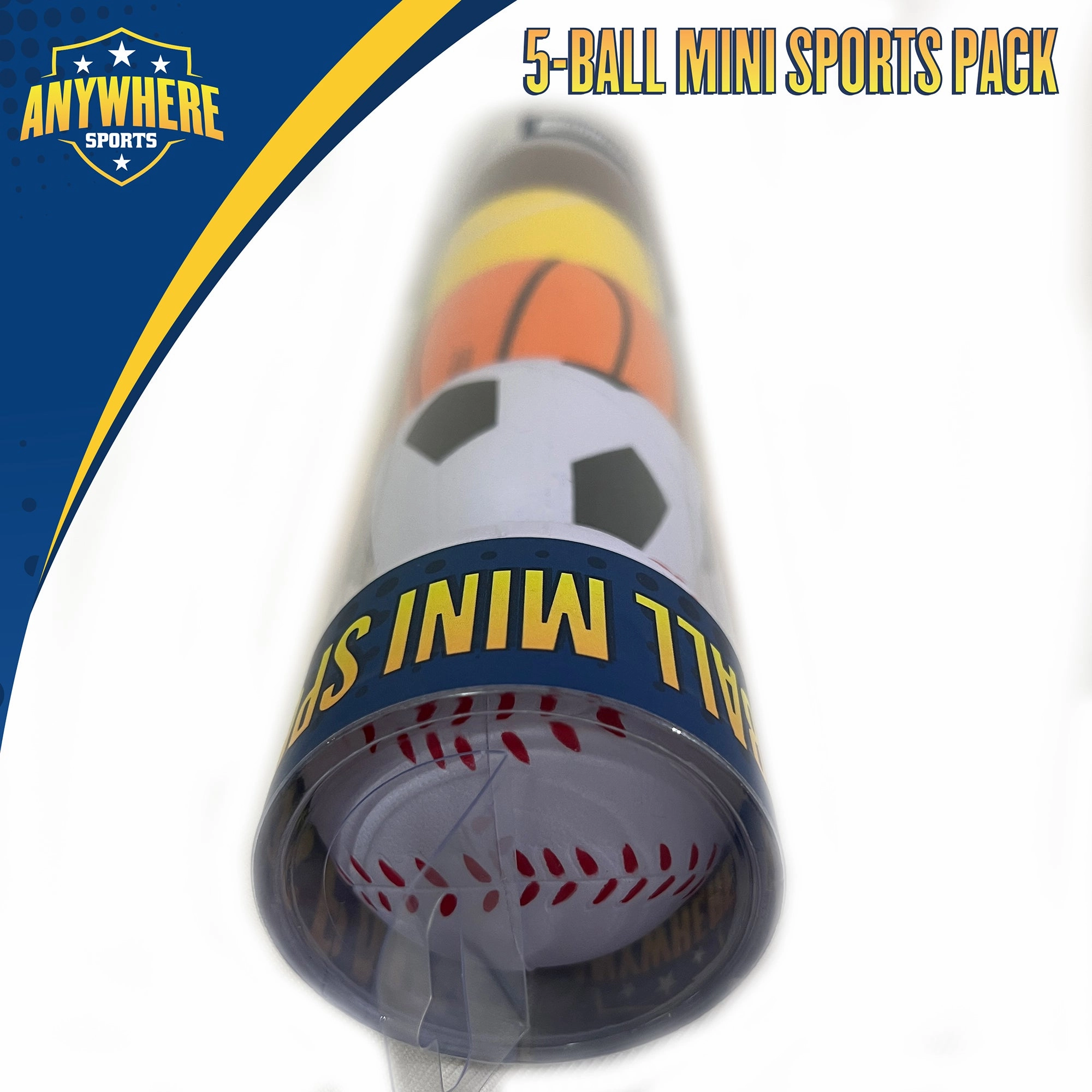 Anywhere Sports 5-Ball Mini Sports Pack: Foam Balls for Kids 3 