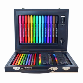 Art 101 Color & Sketch 58-Piece Art Set - Customize Your Own Wood Case