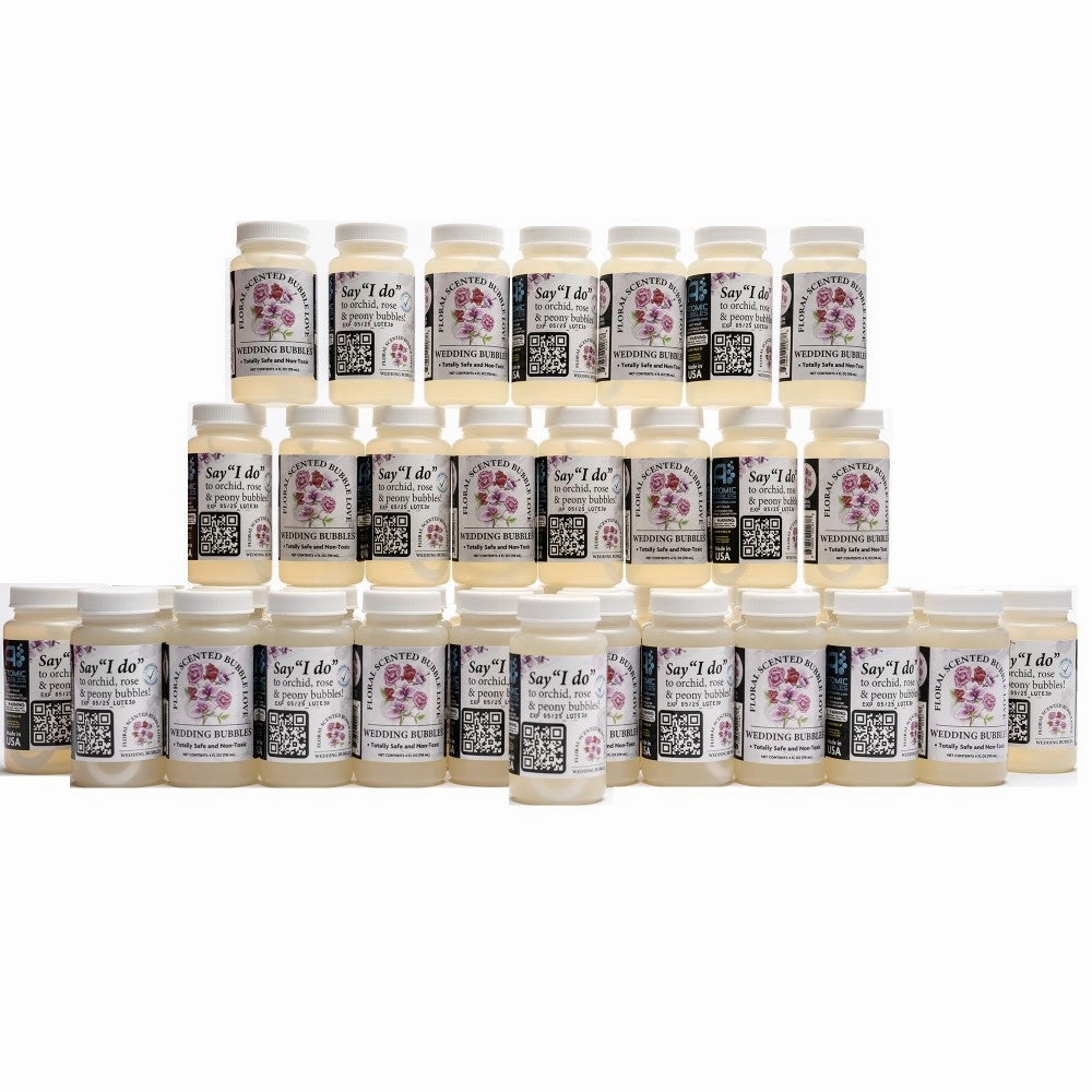 Atomic Bubbles Floral Scented Celebration Bubbles, 48-Pack