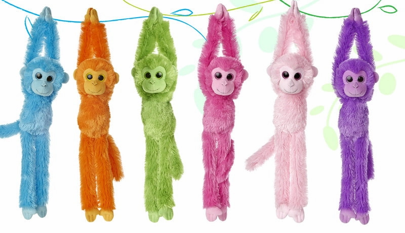 AURORA HANGING CHIMPS BRIGHT COLOURS ASSORTED STYLES