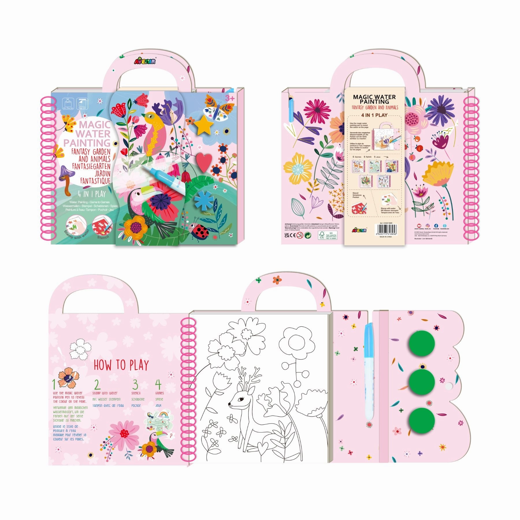 Avenir Magic Water Painting Fantasy Garden And Animals