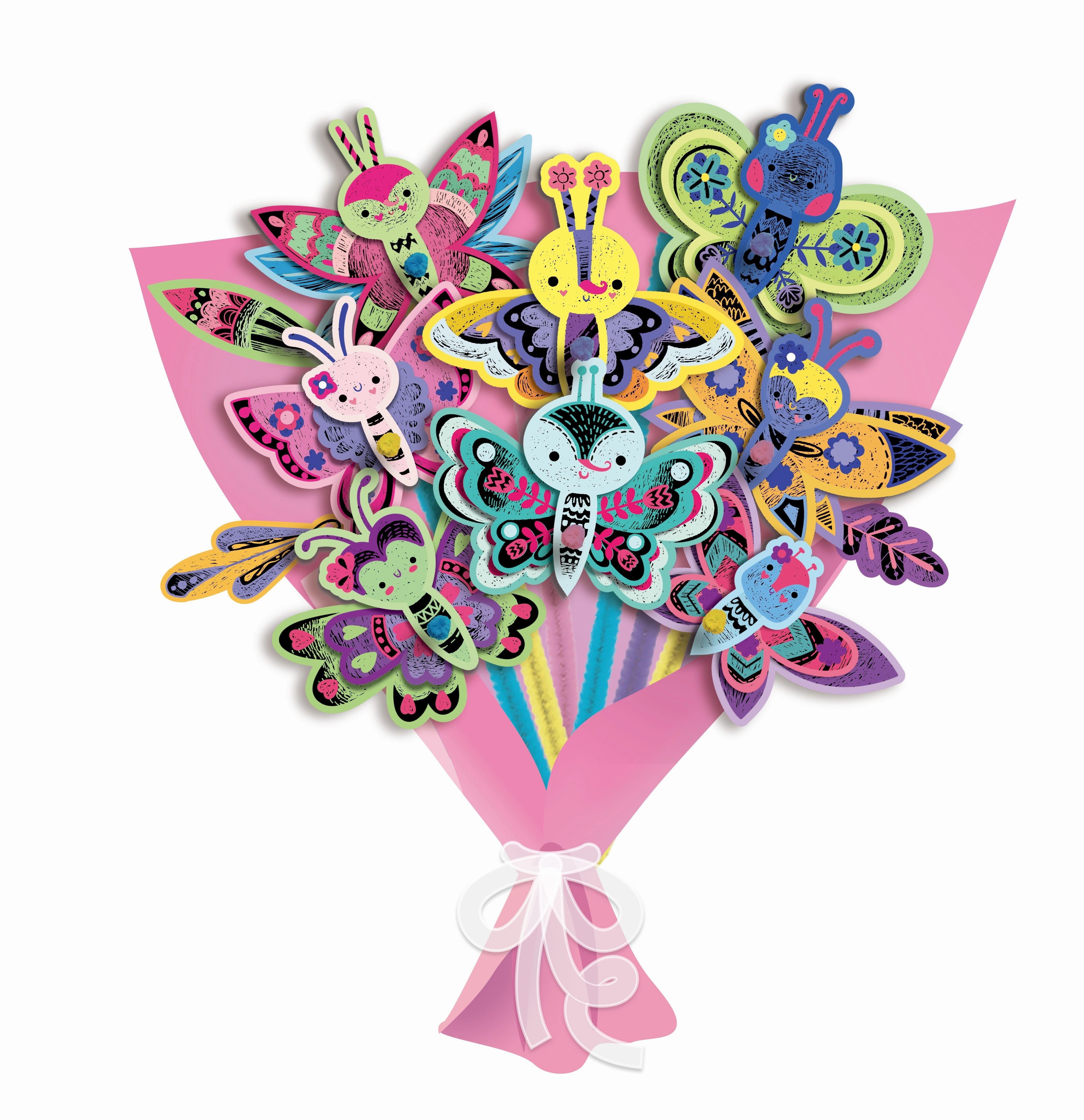 Avenir Scratch Art Butterfly Bouquet