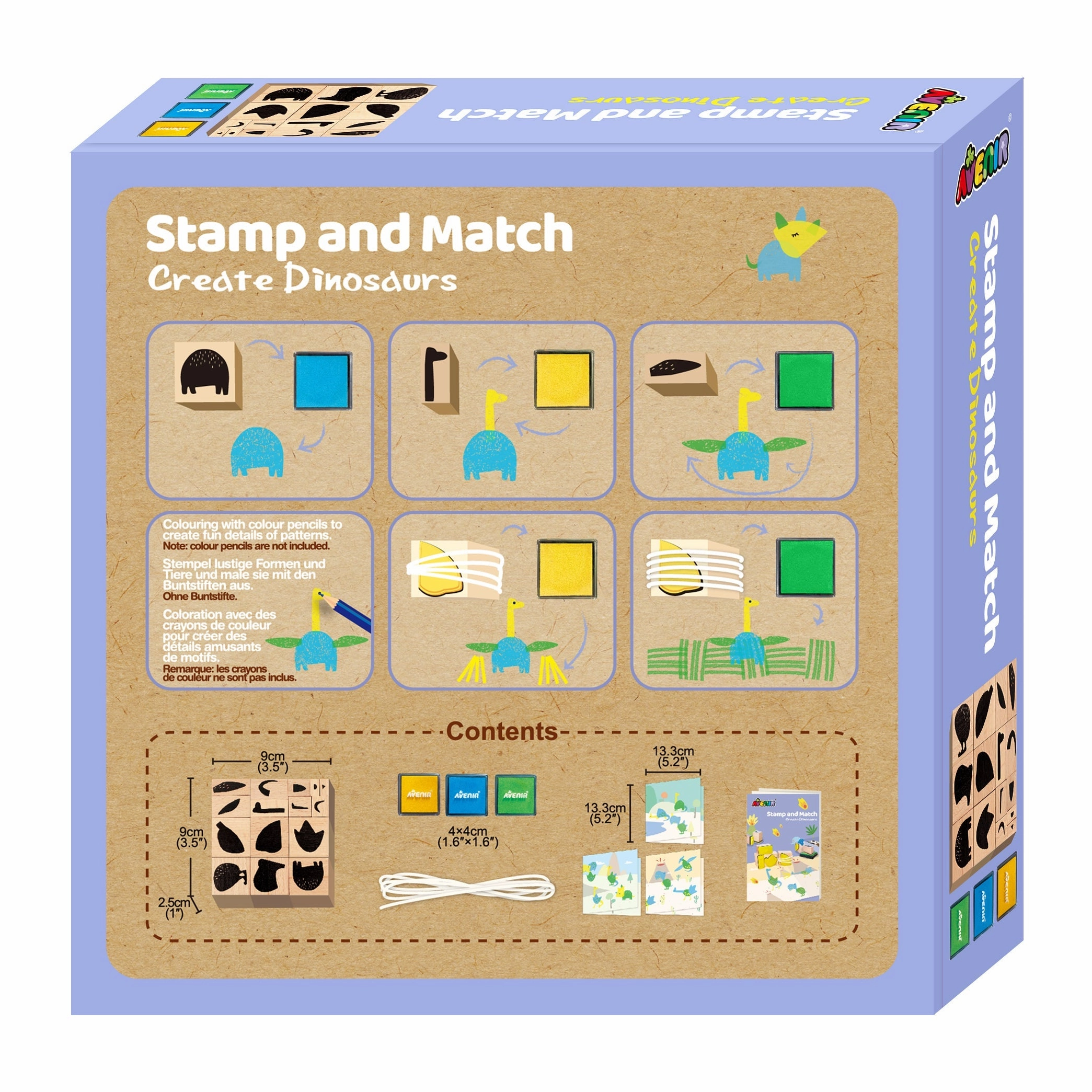 Avenir Stamp And Match Art Create Dinosaurs