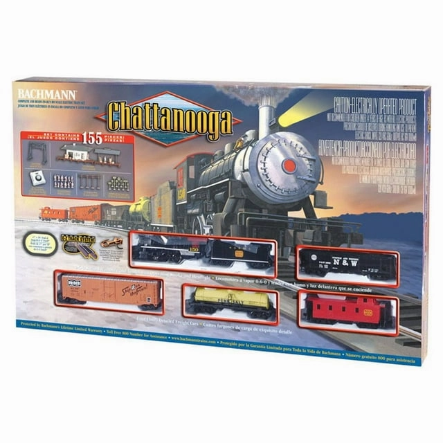 Bachmann Trains - Chattanooga HO Scale Ready To Run 155 Piece Electric Train Set
