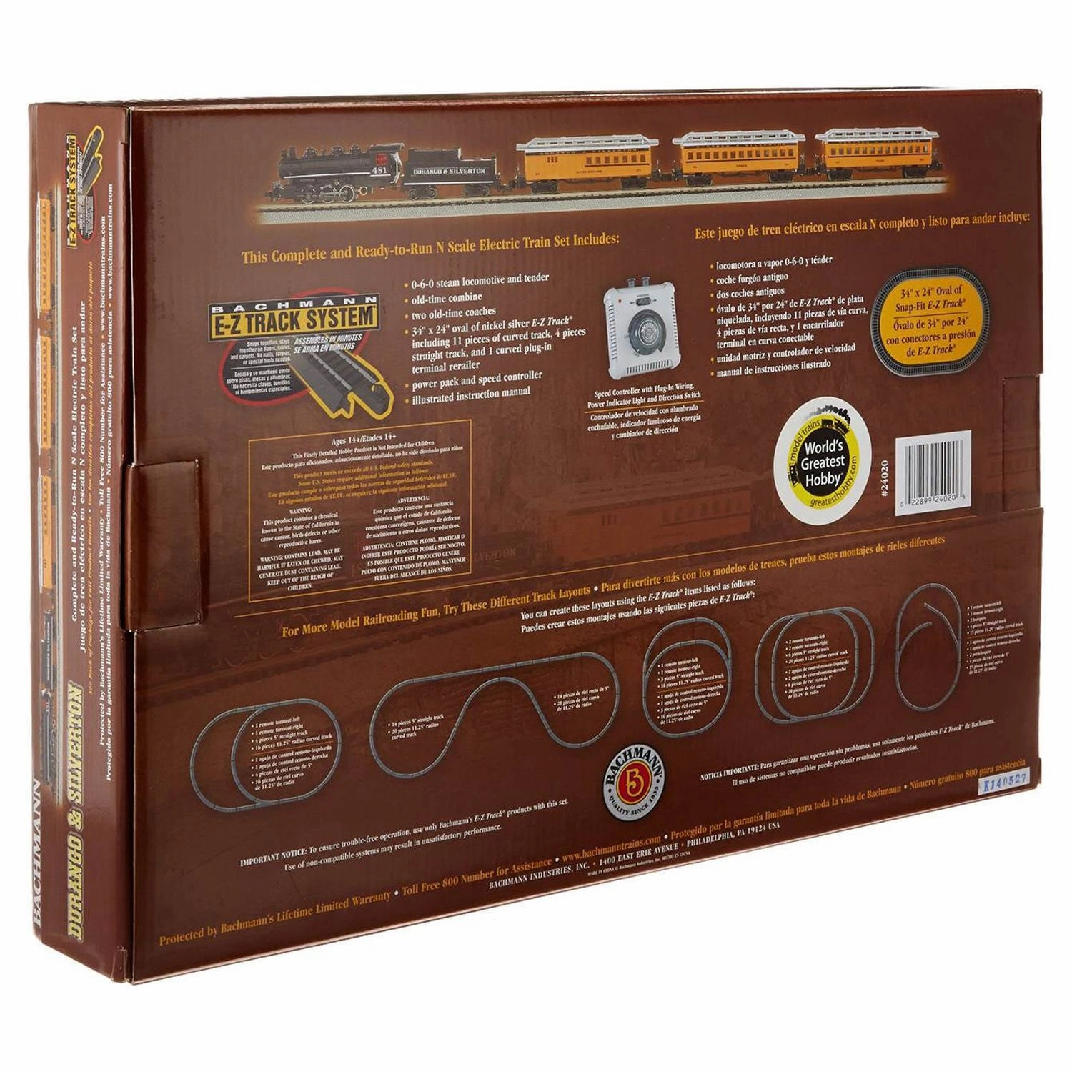 Bachmann Trains - Durango & Silverton N Scale Electric Train Set