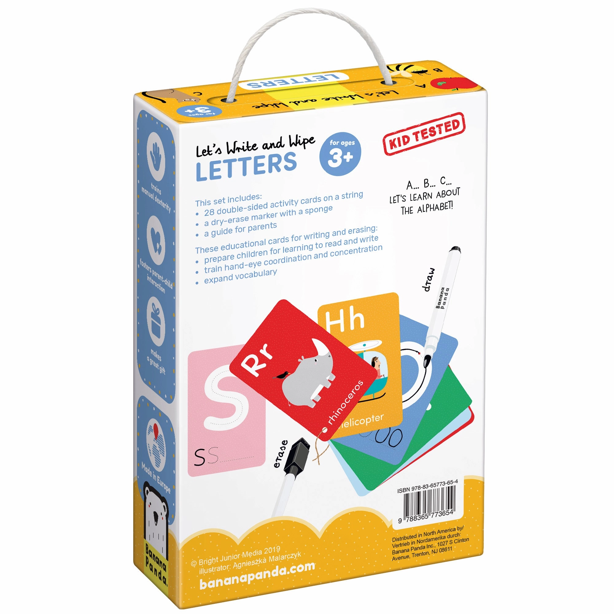 Banana Panda Let's Write and Wipe - Educational Letters Toy for Preschoolers