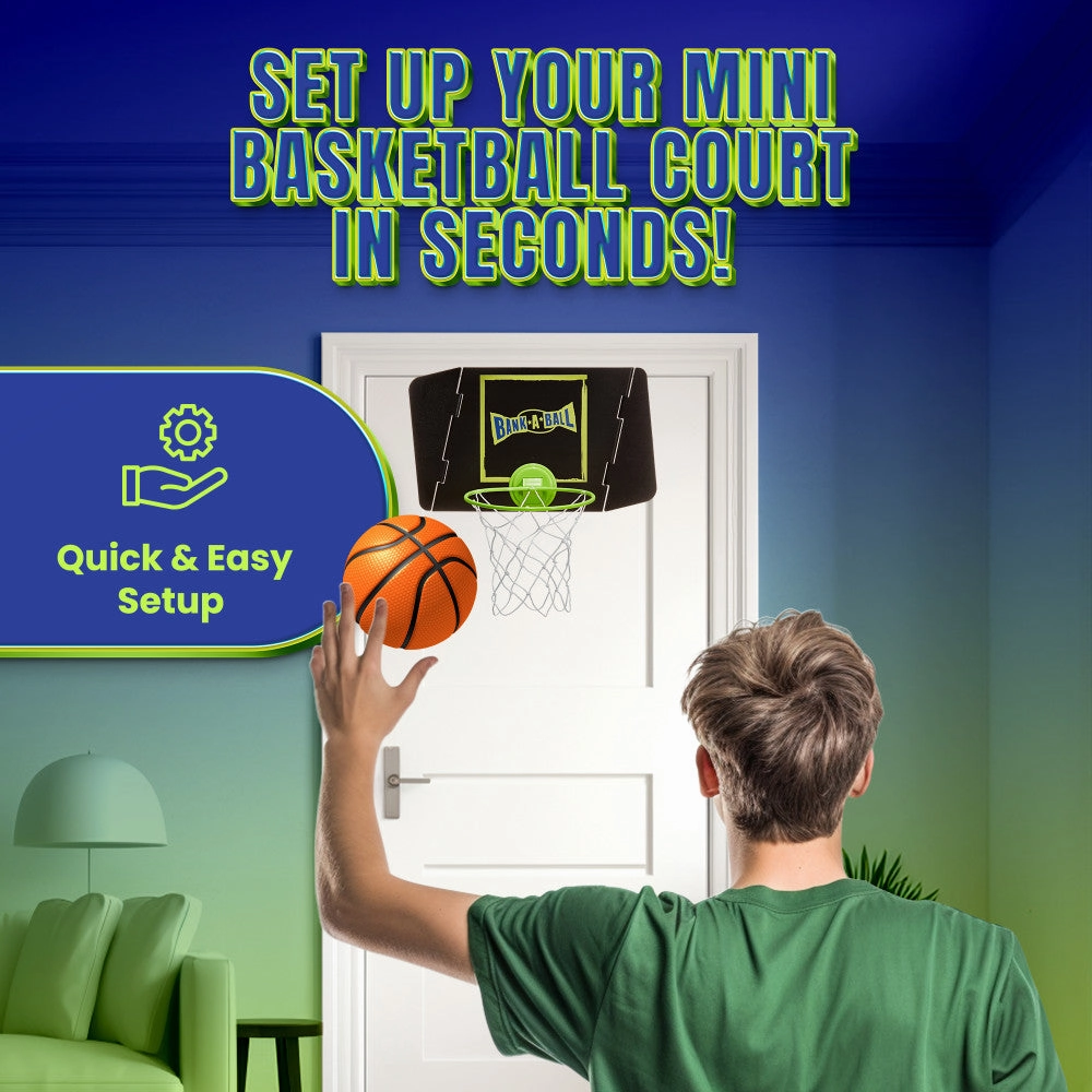Bank-A-Ball Adjustable Trickshot Basketball Game Set