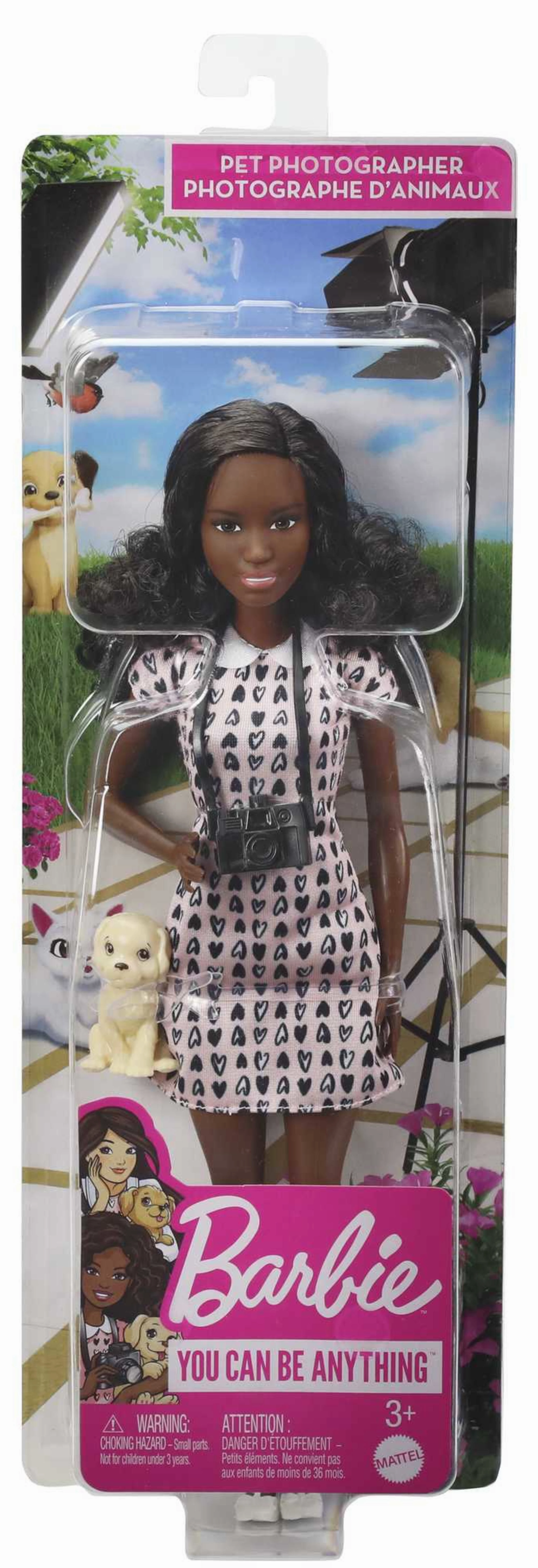 Barbie 12 Inch Photographer Petite Brunette Doll with Camera Accessory for Ages 3 