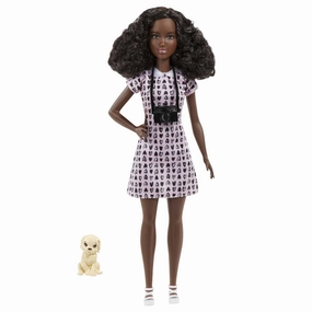 Barbie 12 Inch Photographer Petite Brunette Doll with Camera Accessory for Ages 3 