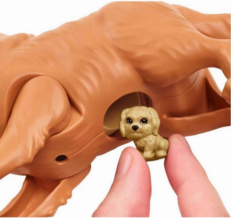 Barbie And Newborn Pups Playset With Blonde Doll