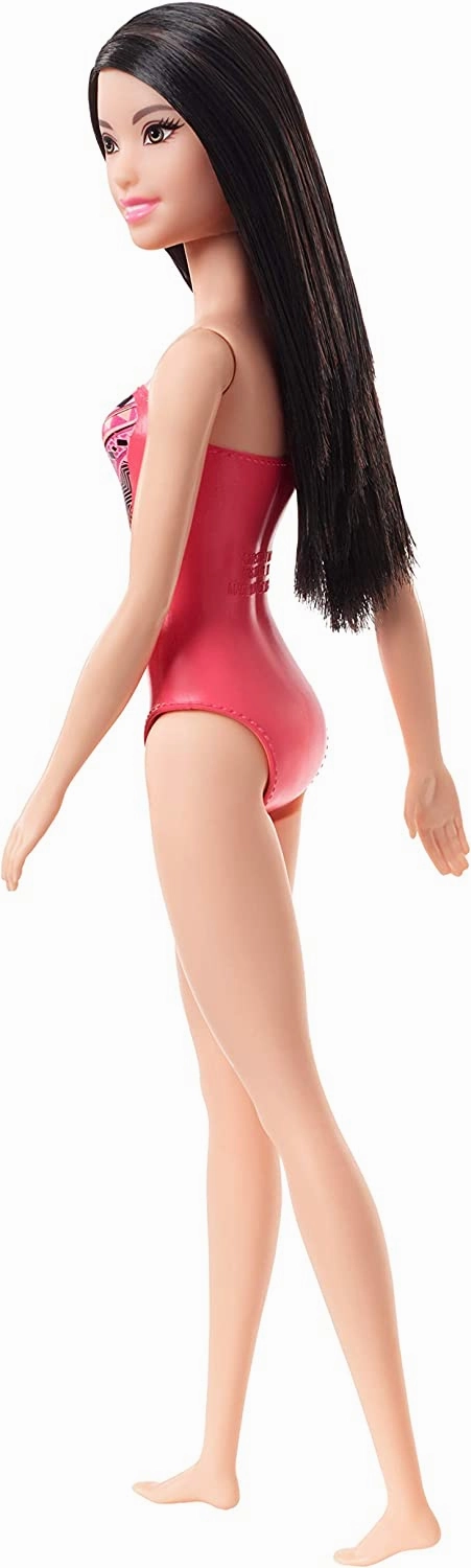 Barbie Beach Doll - Pink Aztec Print Swimsuit
