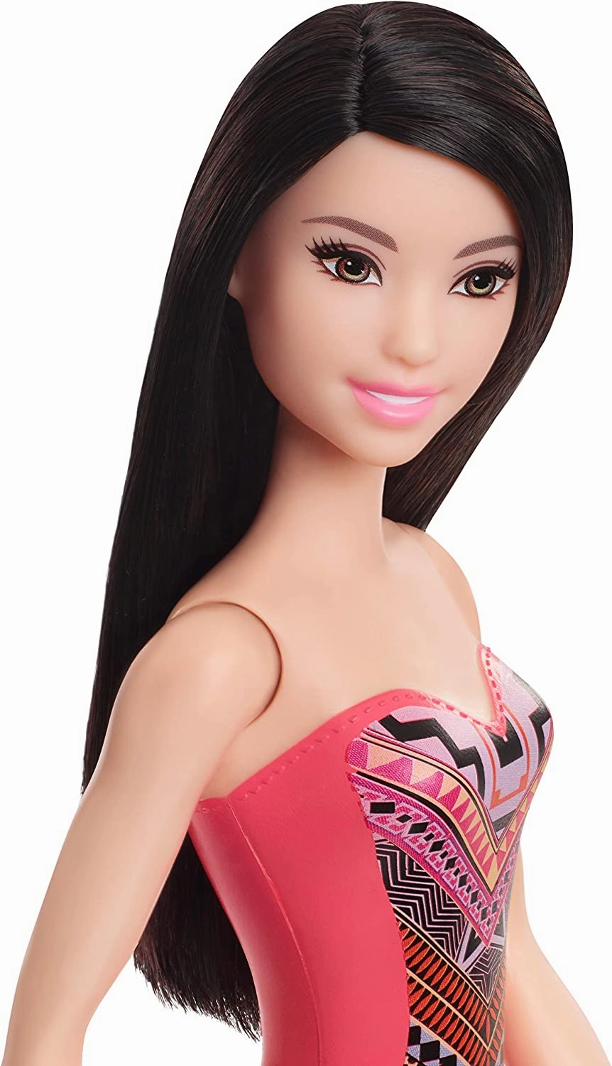 Barbie Beach Doll - Pink Aztec Print Swimsuit