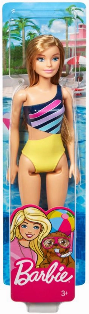 Barbie Beach Doll - Striped Swimsuit