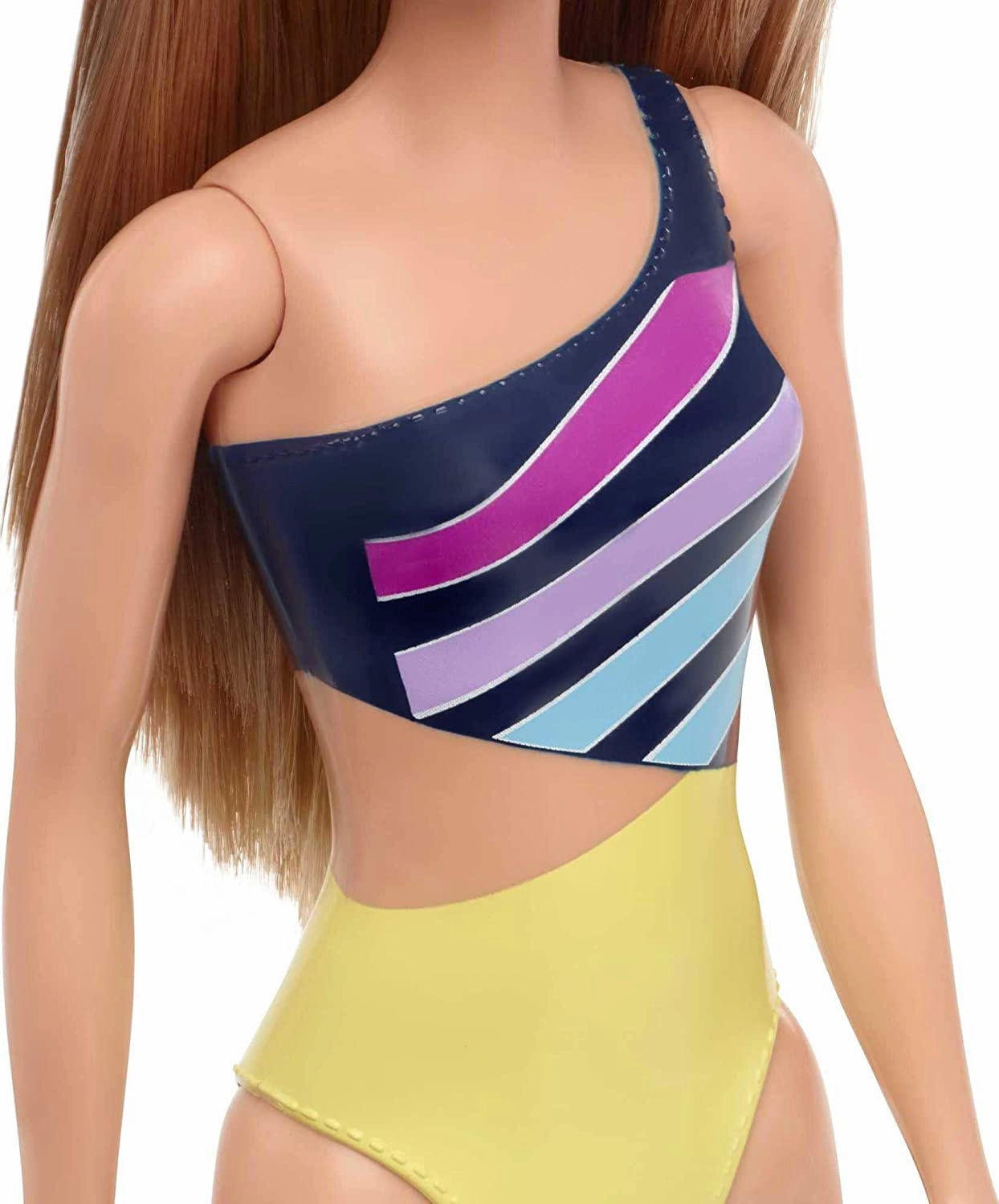 Barbie Beach Doll - Striped Swimsuit