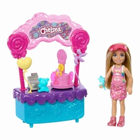Barbie Chelsea Doll & Lollipop Stand Playset with Accessories, 10-Piece Toy Set from and Stacie to The Rescue movie for Kids Ages 3 