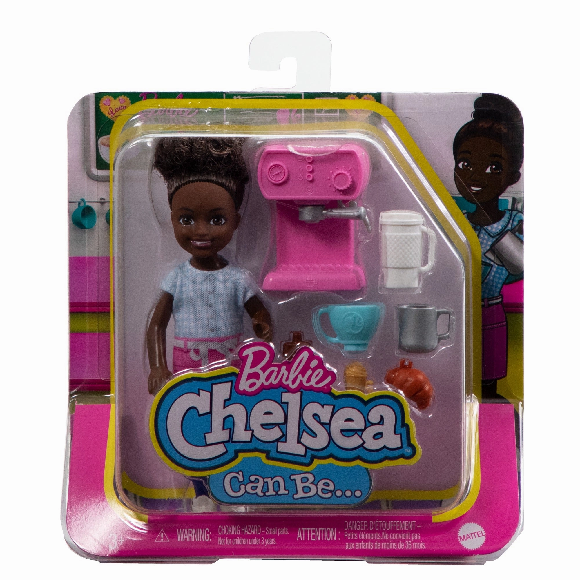 Barbie Chelsea Doll and Accessories Barista Set for Kids Ages 3 