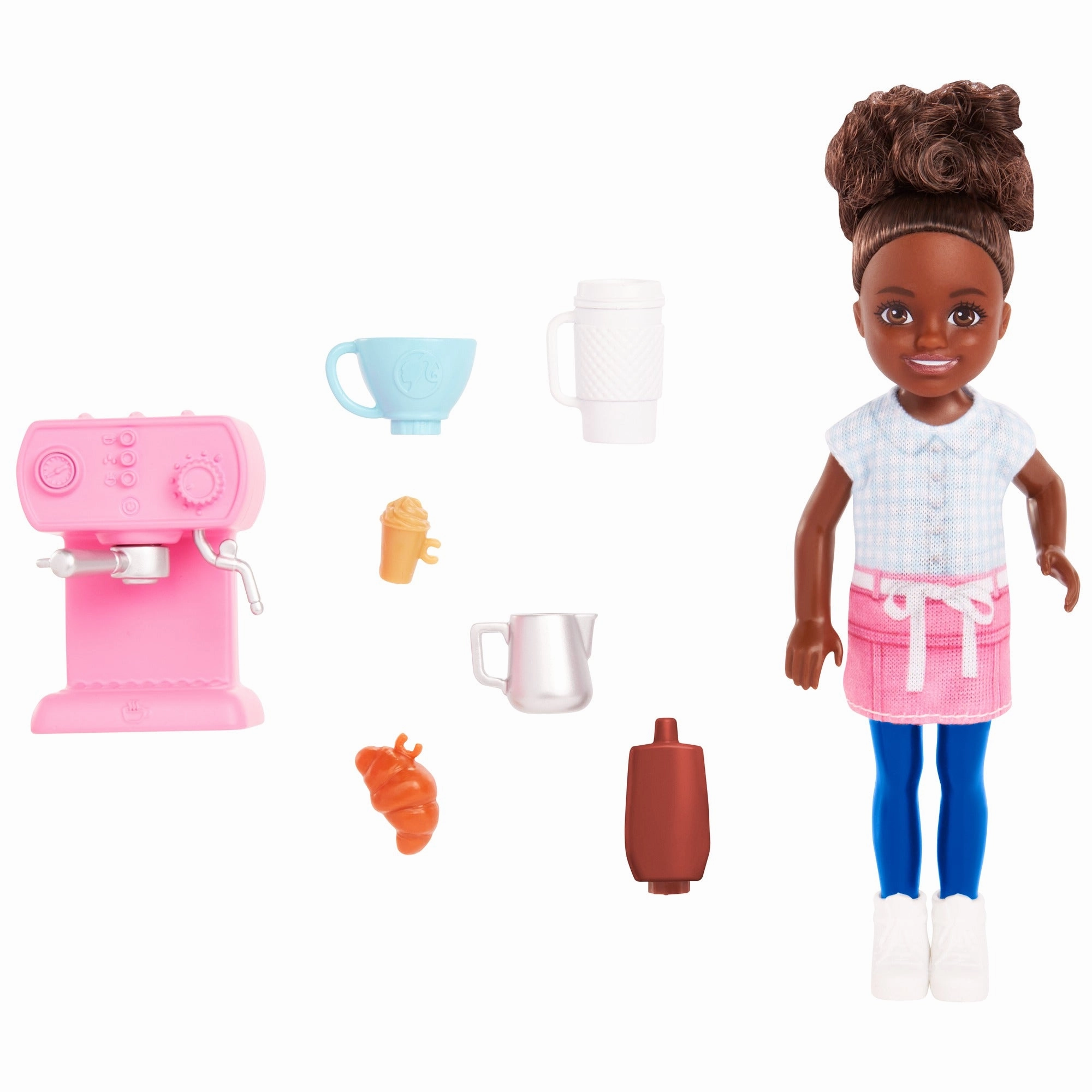 Barbie Chelsea Doll and Accessories Barista Set for Kids Ages 3 