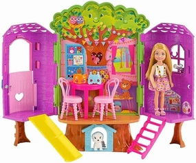 Barbie Chelsea Doll And Treehouse Playset With Pet Puppy For Kids Ages 3 