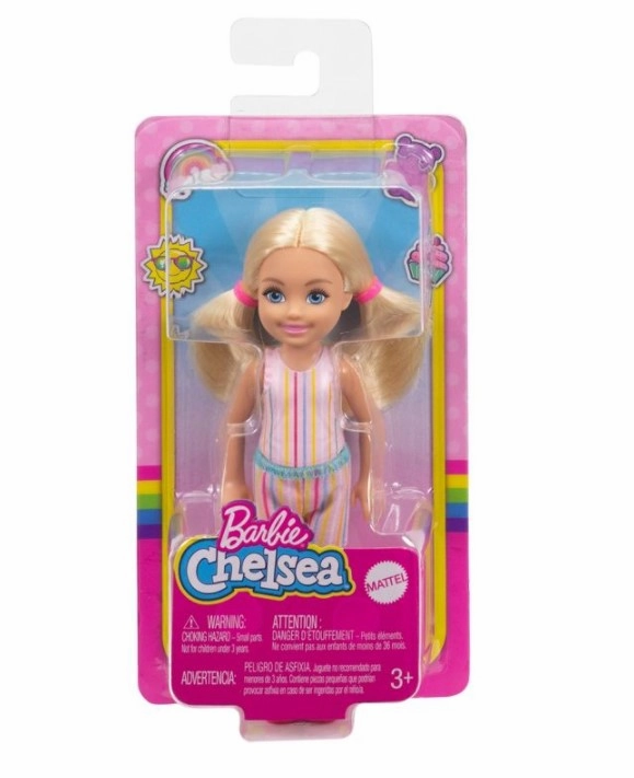 Barbie Club Chelsea Doll Striped Pink Outfit