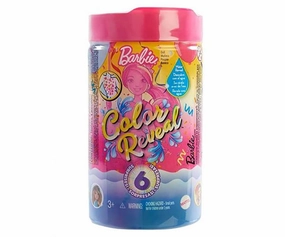 Barbie Colour Reveal Doll Chelsea Party Series Pink Tube