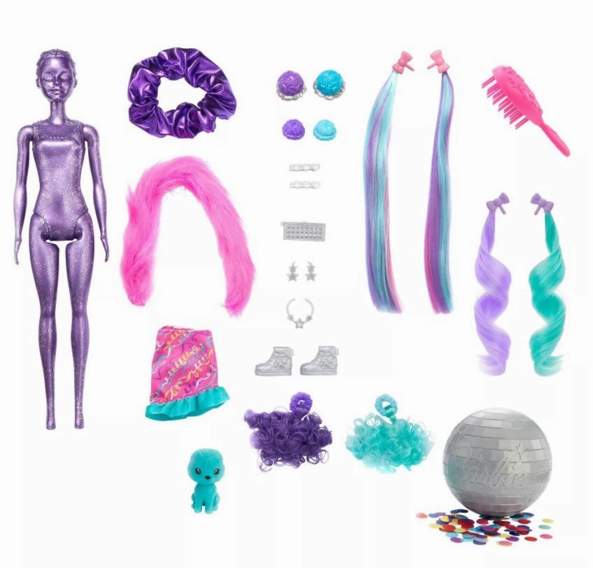 Barbie Colour Reveal Hair Feature Playset Pink