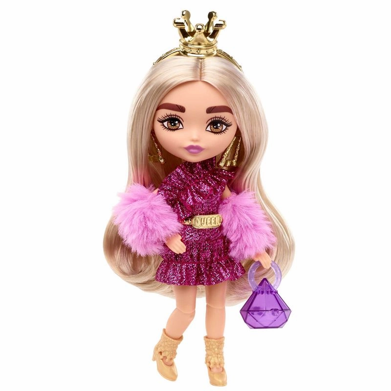 Barbie Extra Minis Doll Shimmery Dress & Furry Shrug
