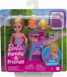 Barbie Family & Friends Chelsea Cupcake Baking Backpack Chelsea Doll And Accessories For Kids Ages 3 