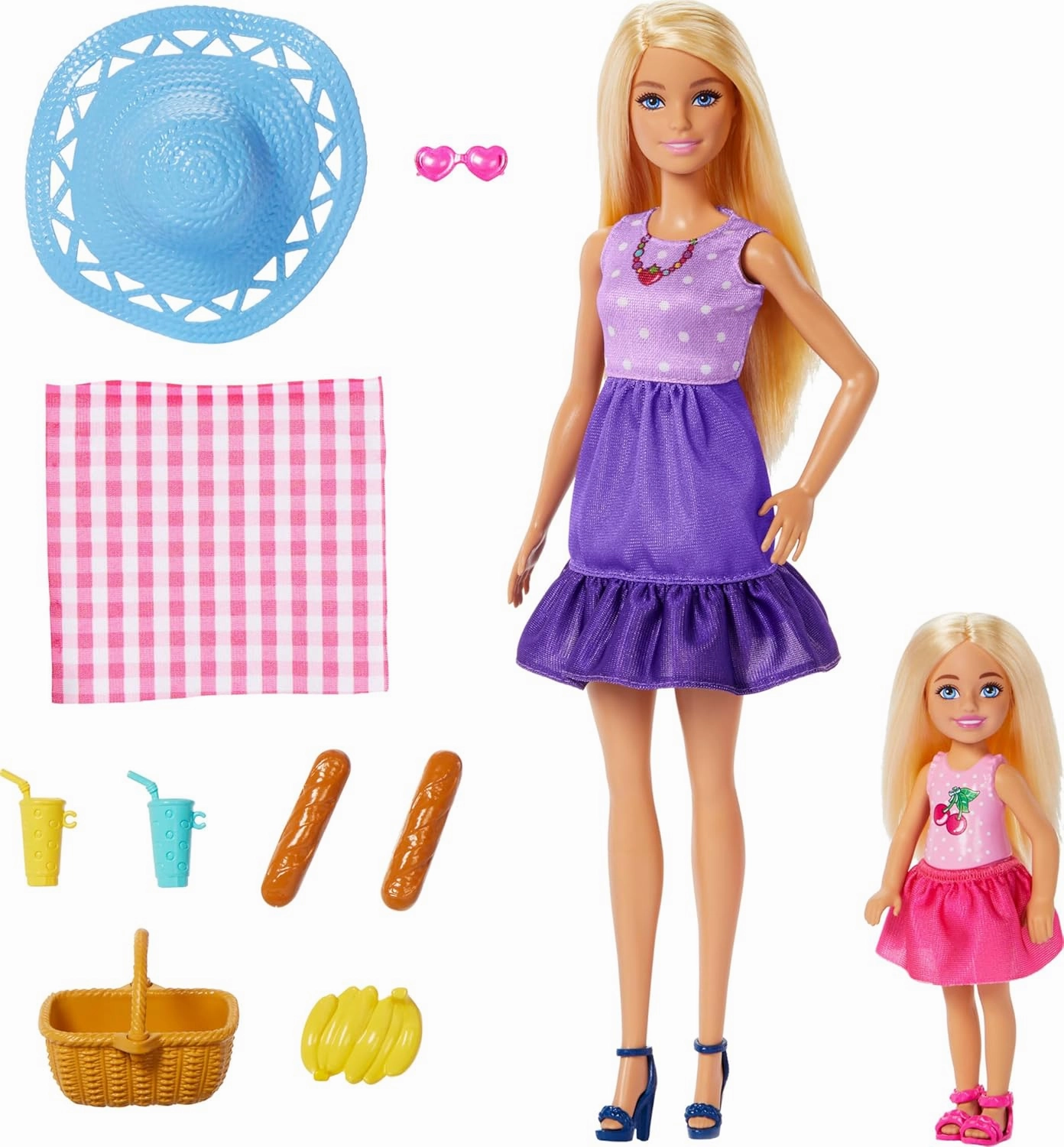 Barbie Family & Friends Picnic Playset with Dolls and Accessories for Kids Ages 3 