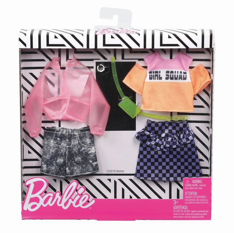 Barbie Fashion 2 Pack Girl Squad T-Shirt & Jean Shorts