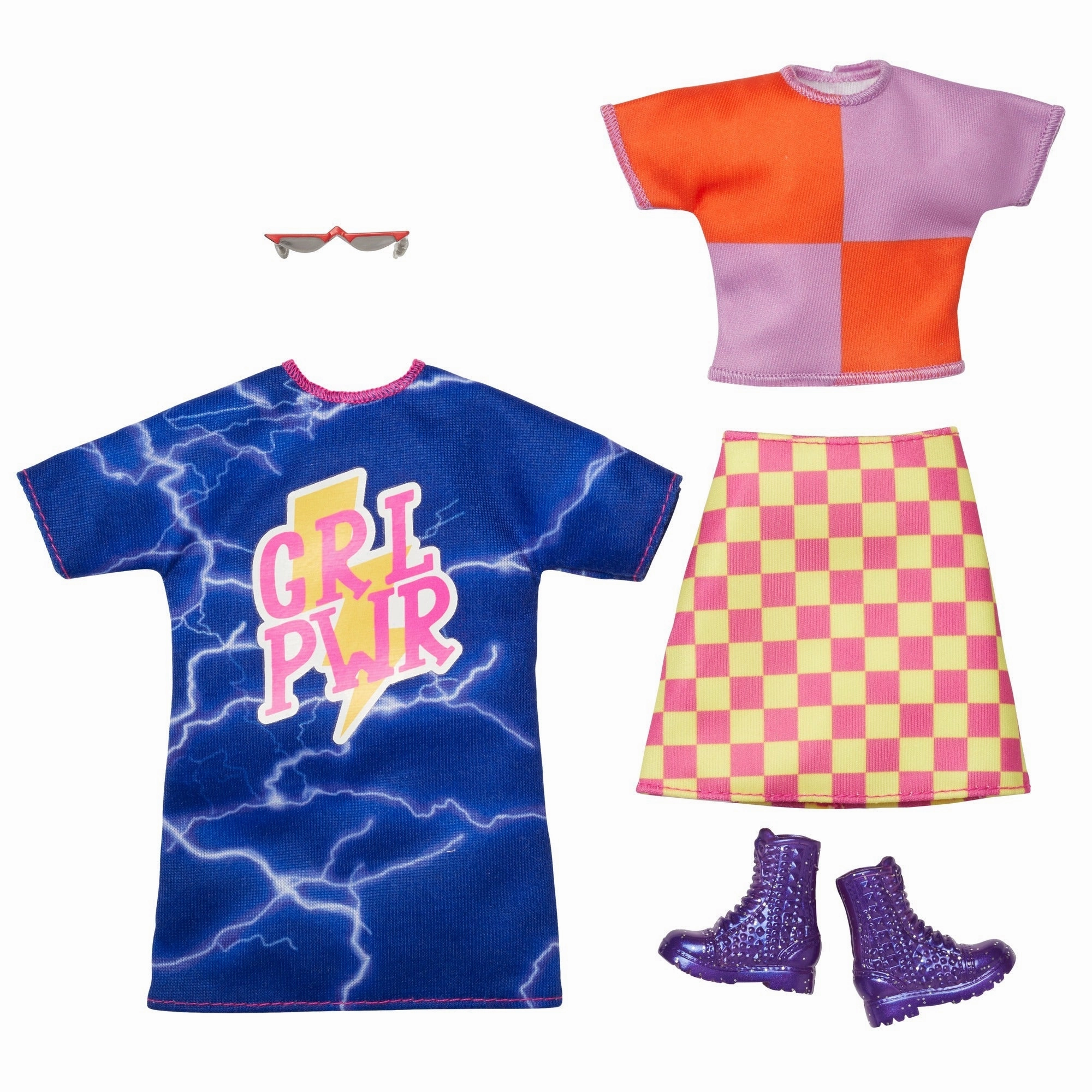 Barbie Fashions 2 Pack Girl Power Dress And Purple Shirt