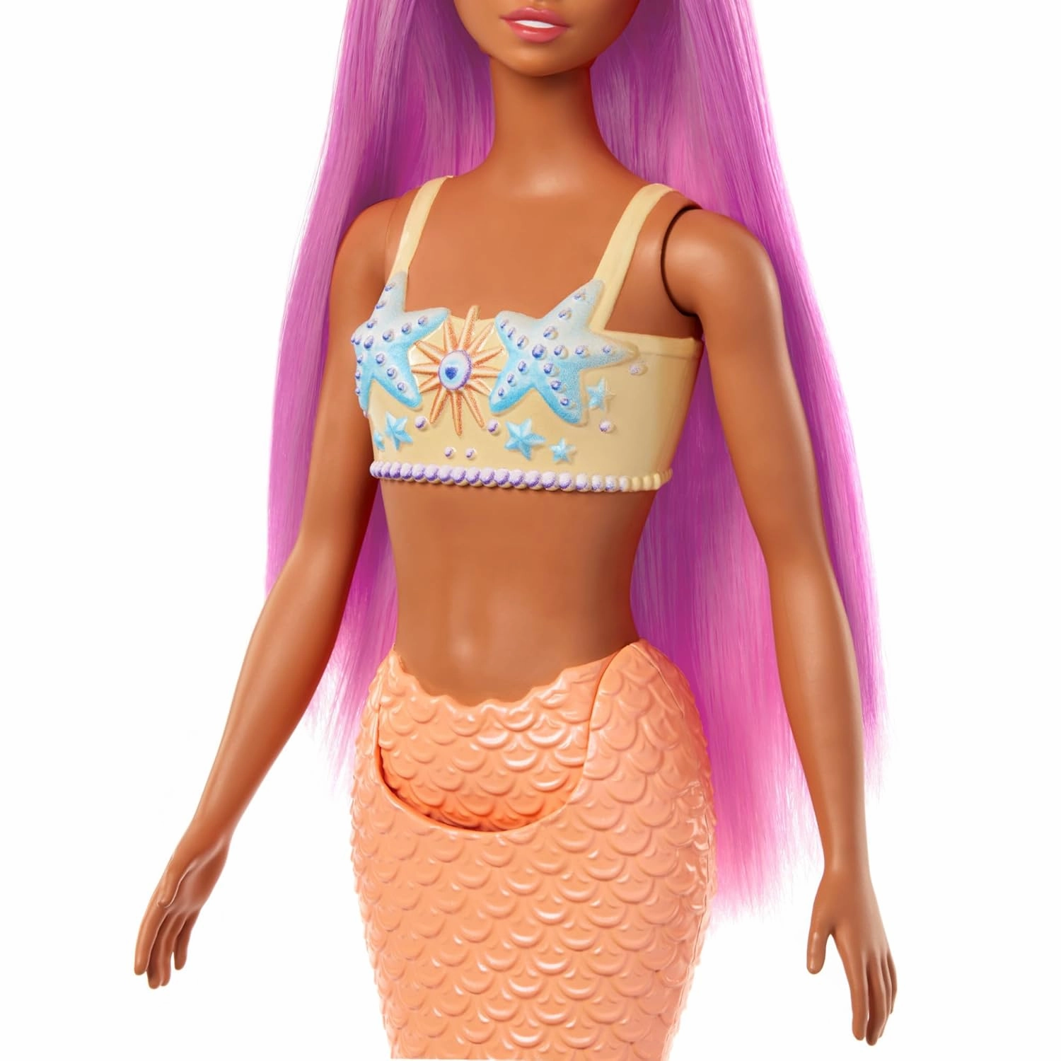 Barbie Mermaid Doll 3 with Fantasy Hair and Headband Accessories, Mermaid Toys with Shell-Inspired Bodices and Colorful Tails