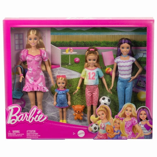 Barbie Sisters Doll Set With Barbie, Skipper, Stacie, and Chelsea for Kids Ages 3 