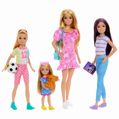 Barbie Sisters Doll Set With Barbie, Skipper, Stacie, and Chelsea for Kids Ages 3 