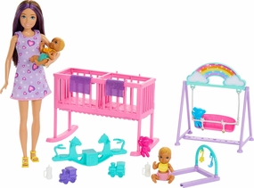 Barbie Skipper Baby-Sitter The Twin Room Dolls and Accessories For Kids Ages 3 