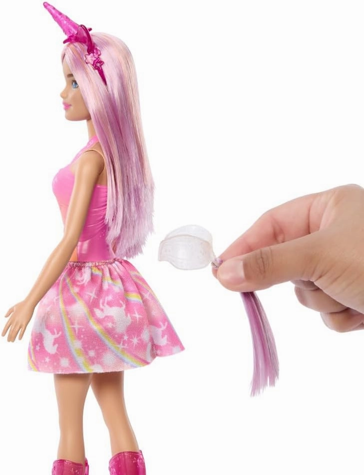 Barbie Unicorn Doll With Pink Hair, Ombre Outfit And Unicorn Accessories For Kids Ages 3 